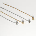Orecchini Saliscendi Zircone in Acciaio Inossidabile Oro Argento Catenella 8 cm Zircone 0,4 cm Resistente all'Acqua
