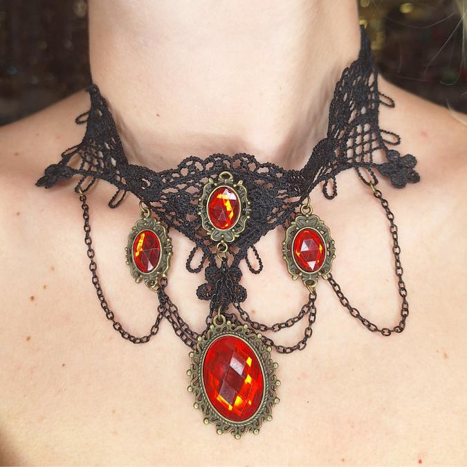Collana Choker Gotica Catene - Halloween Party Time