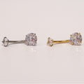 Piercing Double Sparkling Navel in Oro e Argento