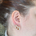 Orecchini Shining Hoop in Acciaio Inossidabile con Zirconcini