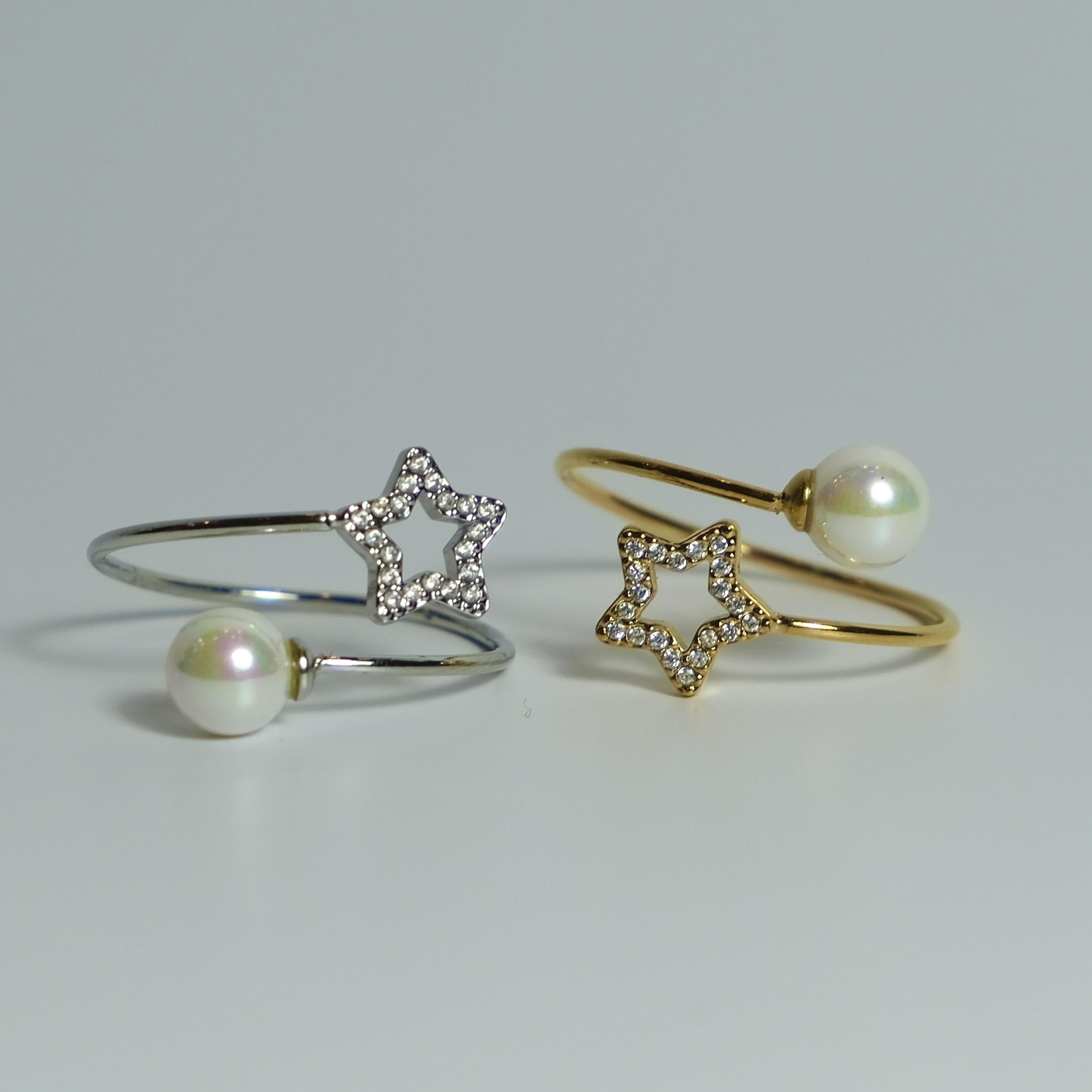 Anello Shine Pearl Fantasie Assortite in Acciaio Inossidabile Anelli Con Zircone Artificiale Anelli Del Set Sposo