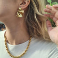 Orecchini Chunky Ribbon in Acciaio Inossidabile