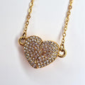 Collana Bond Heart a Calamita in Acciaio Inossidabile e Zirconcini