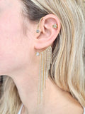 Ear Cuff Sparkle in Metallo Rodiato no Nickel in Colore Argento e Oro
