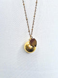Collana Chiama Angeli con Cuore per Gravidanza in Acciaio Inossidabile Argento e Oro Lunghezza 47-52cm Moschettone Regolabile