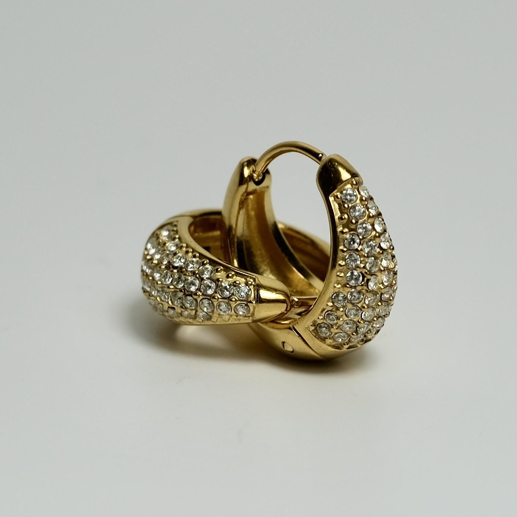 Orecchini Big Sparkling Hoop Double Face