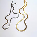 Collana Fishbone in Acciaio Inossidabile Argento e Oro Lunghezza Regolabile 41-47cm Chiusura Moschettone Perfetta per Ogni Ou