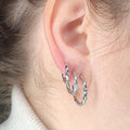 Orecchini Waves Hoop in Acciaio Inossidabile