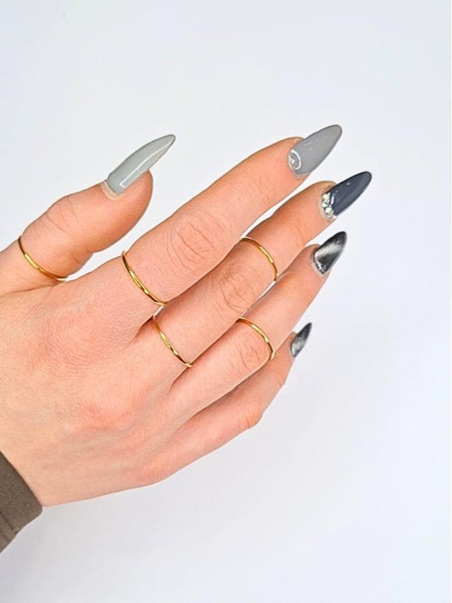 Anello Fedina Minimal per tutte le Dita in Acciaio Inossidabile nei Colori Argento e Oro